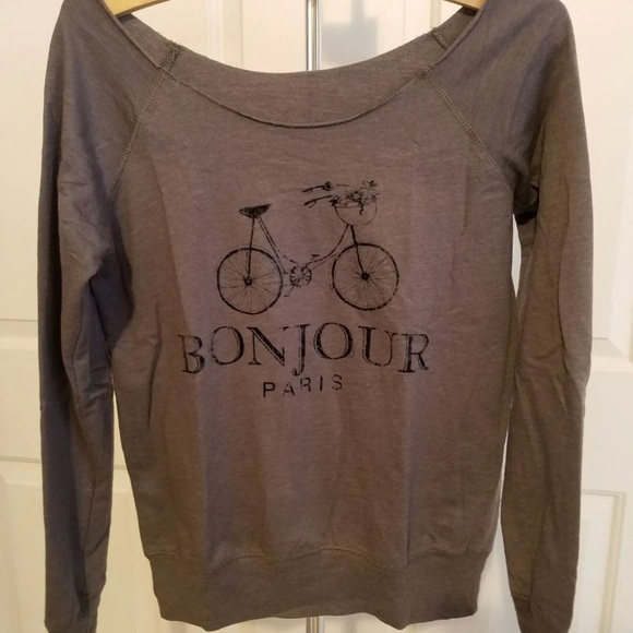Urban Outfitters Tops - BONJOUR Paris Sweet Bicycle Bike Sweatshirt Top Urban Outfitters Tops - BONJOUR Paris Sweet Bicycle Bike Sweatshirt Top